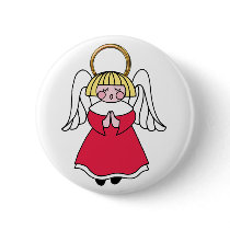 Blonde Girl Angel buttons