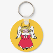 Blonde Girl Angel keychains