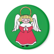 Blonde Girl Angel magnets