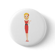 Blonde Girl buttons