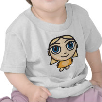 Blonde Girl Character in Yellow Tee Shirt