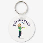 Blonde Girl Juggler Keychains