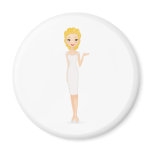 Blonde Girl Refrigerator Magnets
