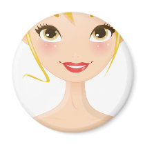 Blonde Girl magnets