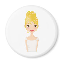 Blonde Girl magnets