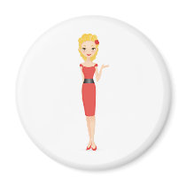 Blonde Girl magnets