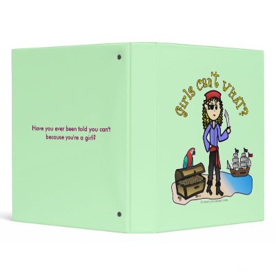 Blonde Girl Pirate Vinyl Binders by girlscantwhat