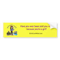 Blonde Girl Pirate Bumper Sticker