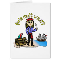 Blonde Girl Pirate Card