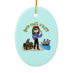 Blonde Girl Pirate Christmas Tree Ornament