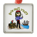 Blonde Girl Pirate Christmas Tree Ornaments