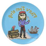 Blonde Girl Pirate Dinner Plates