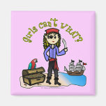 Blonde Girl Pirate Fridge Magnet