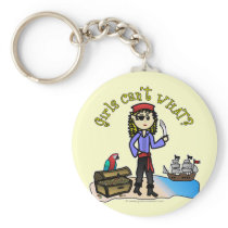 Blonde Girl Pirate Keychains