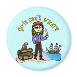 Blonde Girl Pirate Magnet