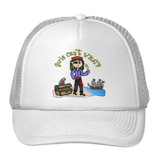 Blonde Girl Pirate Mesh Hats