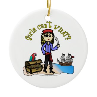 Blonde Girl Pirate Christmas Tree Ornaments