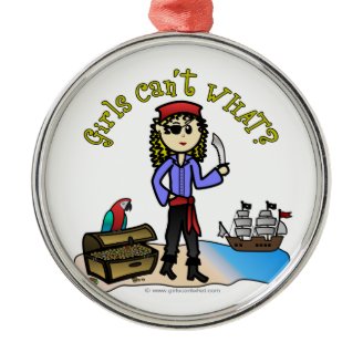 Blonde Girl Pirate Ornament