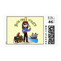 Blonde Girl Pirate Postage