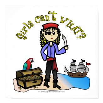 Blonde Girl Pirate Print
