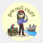 Blonde Girl Pirate Stickers