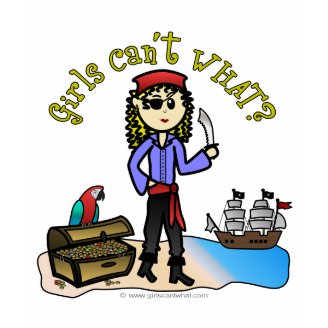Blonde Girl Pirate Tshirts