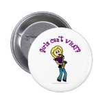 Blonde Girl Playing Saxophone Buttons