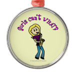 Blonde Girl Playing Saxophone Christmas Ornaments