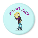 Blonde Girl Playing Saxophone Fridge Magnets