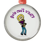 Blonde Girl Playing Saxophone Christmas Tree Ornaments
