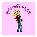 Blonde Girl Playing Saxophone Print