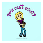 Blonde Girl Playing Saxophone Print