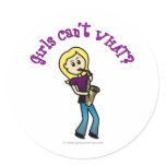 Blonde Girl Playing Saxophone Stickers