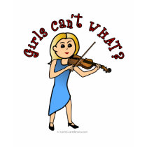 Blonde Girl Playing Violin