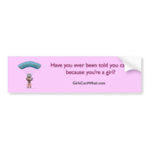 Blonde Girl Sky Diver Bumper Sticker