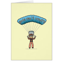 Blonde Girl Sky Diver Card