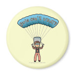 Blonde Girl Sky Diver Fridge Magnets