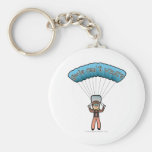 Blonde Girl Sky Diver Key Chains