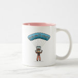 Blonde Girl Sky Diver Mugs