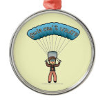 Blonde Girl Sky Diver Ornaments