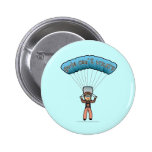 Blonde Girl Sky Diver Pin