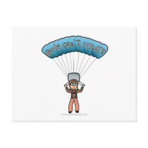 Blonde Girl Sky Diver Post Cards