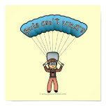 Blonde Girl Sky Diver Print