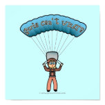 Blonde Girl Sky Diver Print