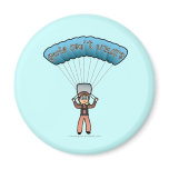 Blonde Girl Sky Diver Refrigerator Magnets