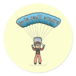 Blonde Girl Sky Diver Stickers