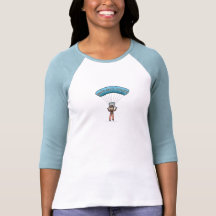 Blonde Girl Sky Diver T Shirts