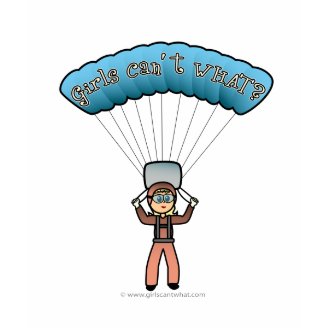 Blonde Girl Sky Diver T-shirts