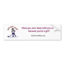 Blonde Girls Hockey Player bumper stickers