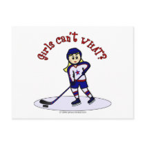 Blonde Girls Hockey Player Post Card